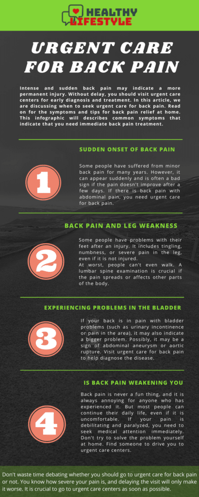 urgent care for back pain